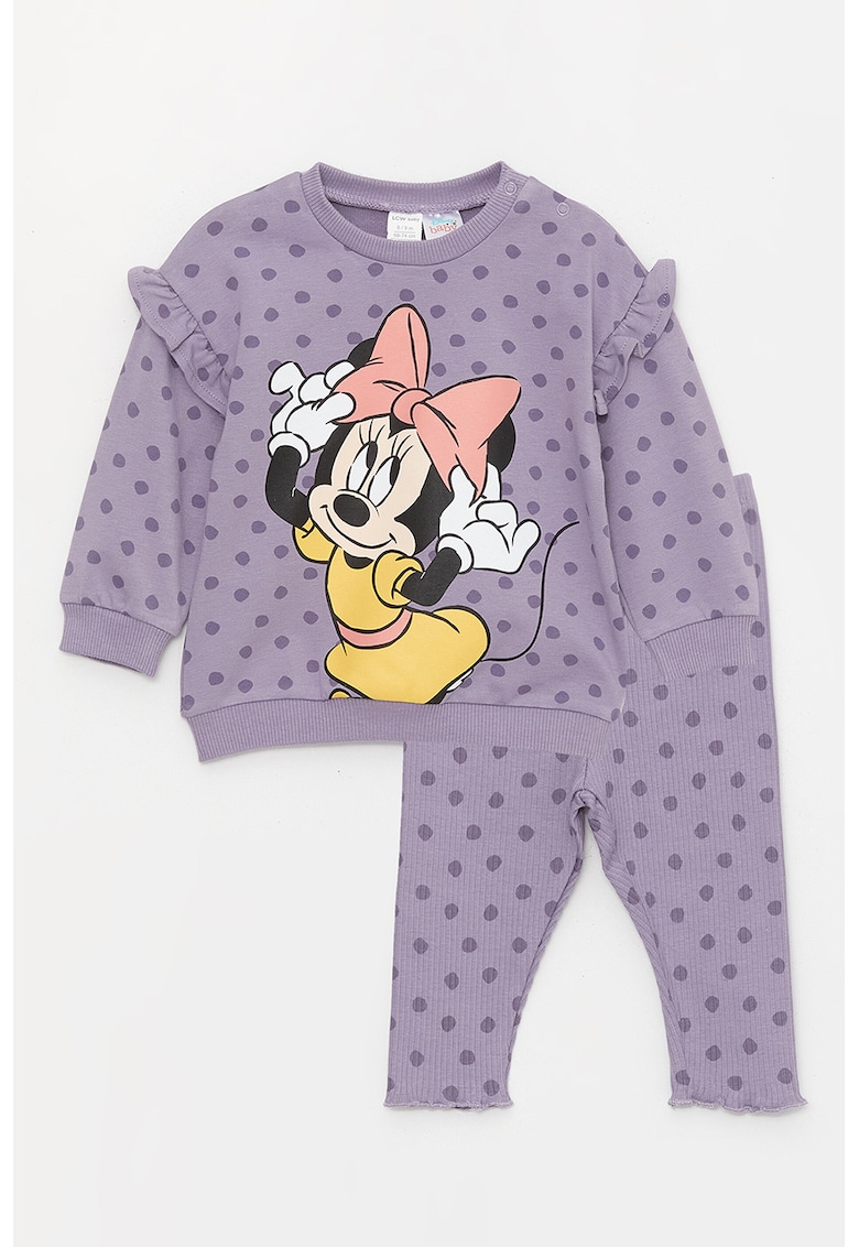 Set de imbracaminte cu imprimeu cu Minnie Mouse