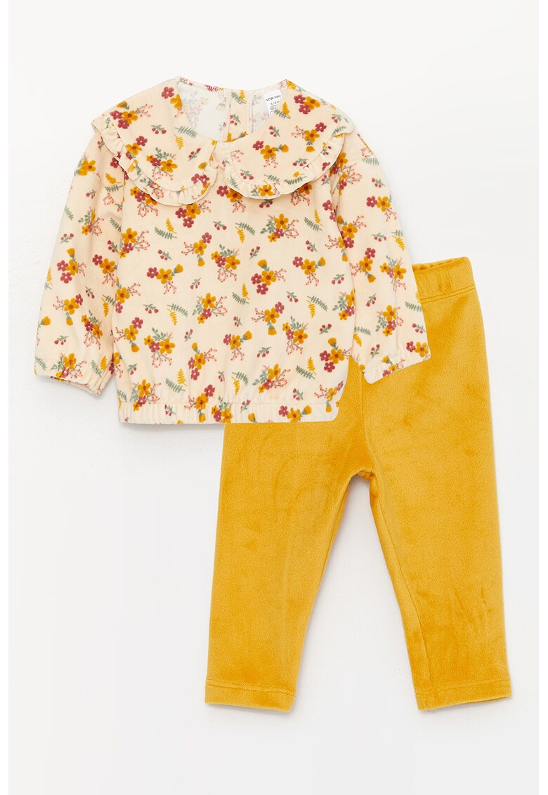 Set de colanti si bluza cu imprimeu floral
