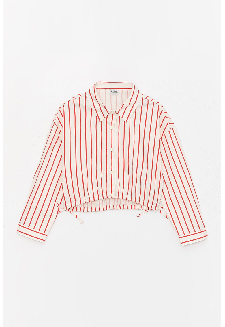 Camasa crop cu dungi