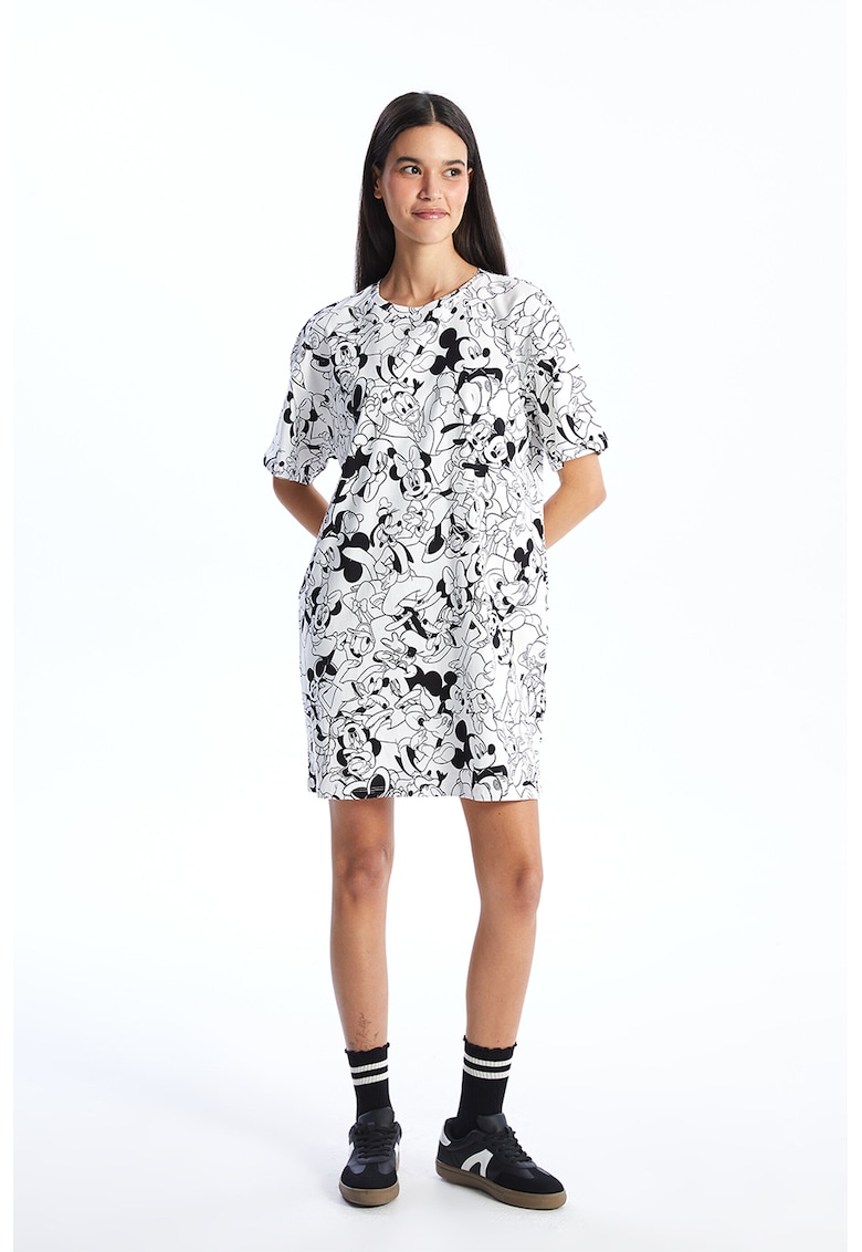 Rochie-tricou mini cu model grafic