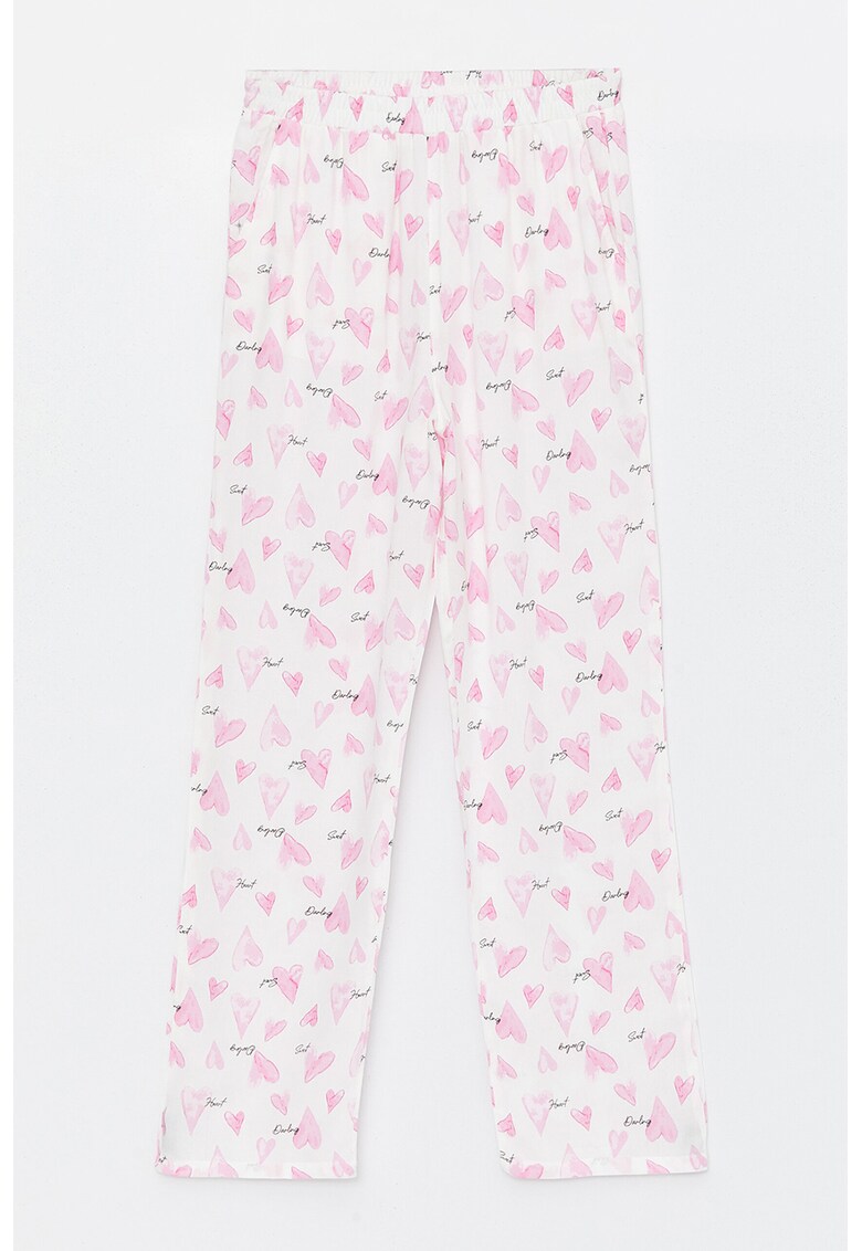 Pantaloni cu model cu inimi