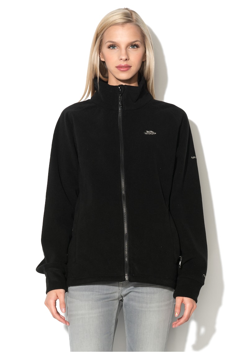 Bluza sport neagra din fleece Clarice