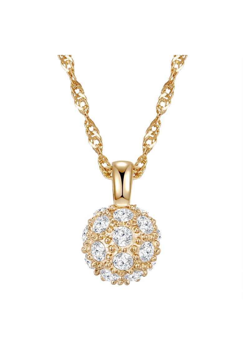 Colier placat cu aur de 14K si decorat cu cristale