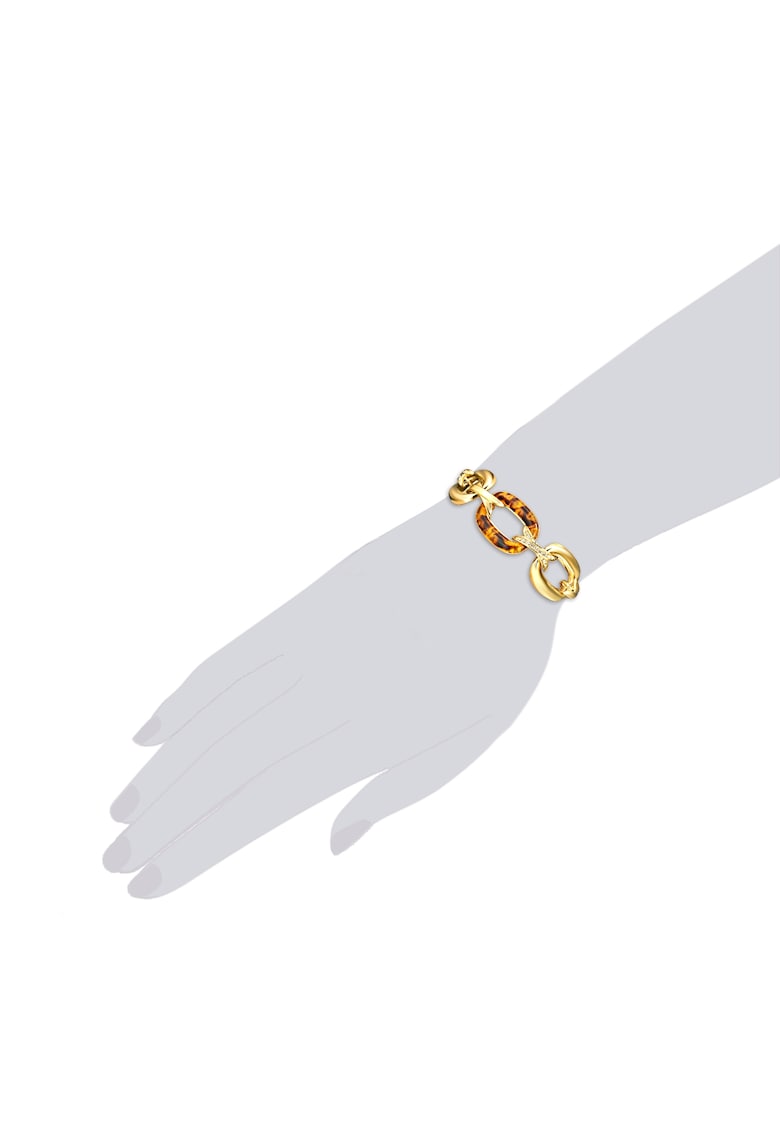 Bratara placata cu aur de 14k si decorata cu cristale