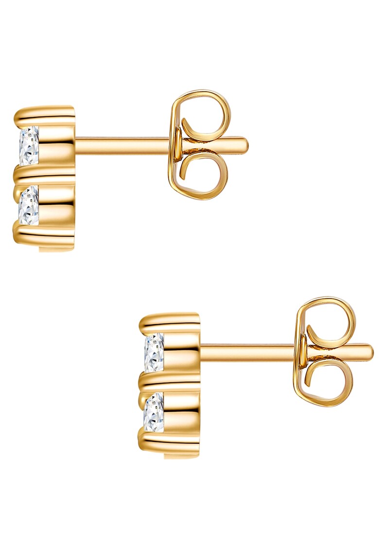 Cercei placati cu aur de 14k si decorati cu cristale europene