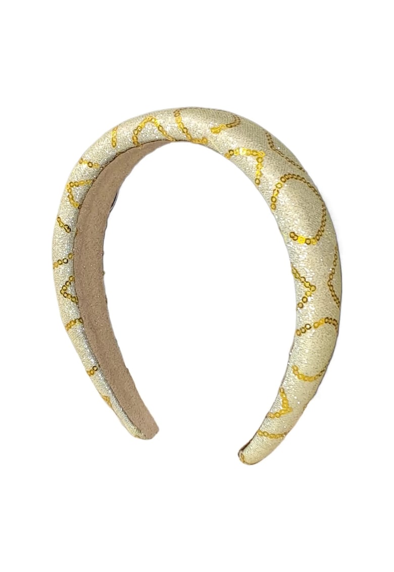 Bentita galbena - bufanta - cu paiete aurii - Nanzie C1