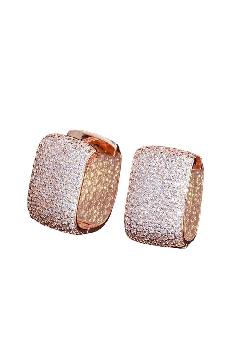 Cercei rose gold - cu pietre din zirconiu - Ned C7