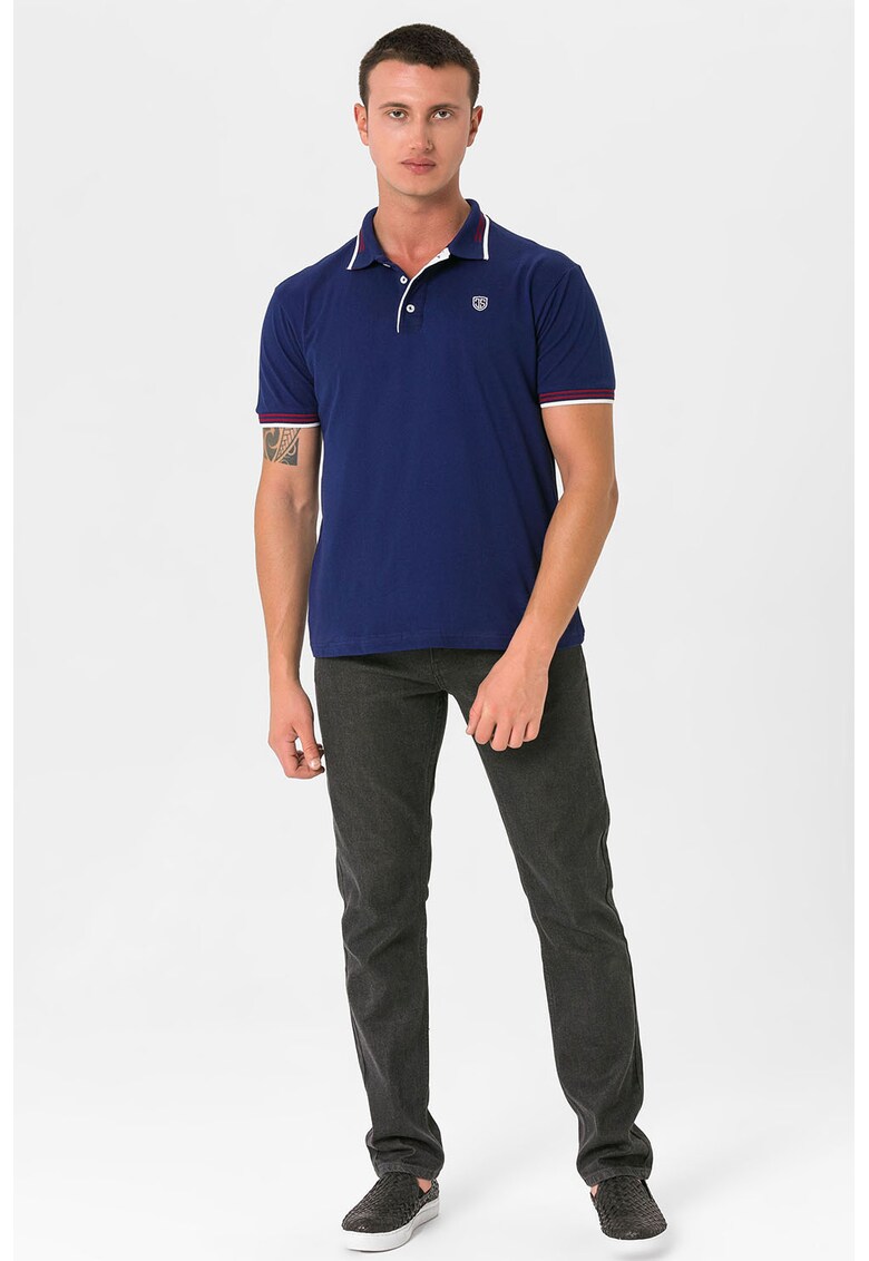 Tricou polo din bumbac pique