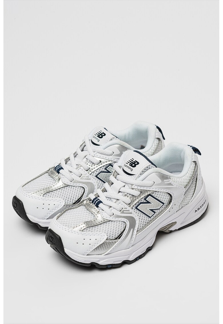 Pantofi sport de piele ecologica cu garnituri de plasa 530