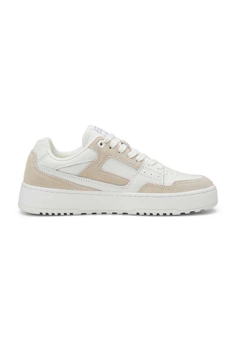 Pantofi sport cu piele si piele intoarsa