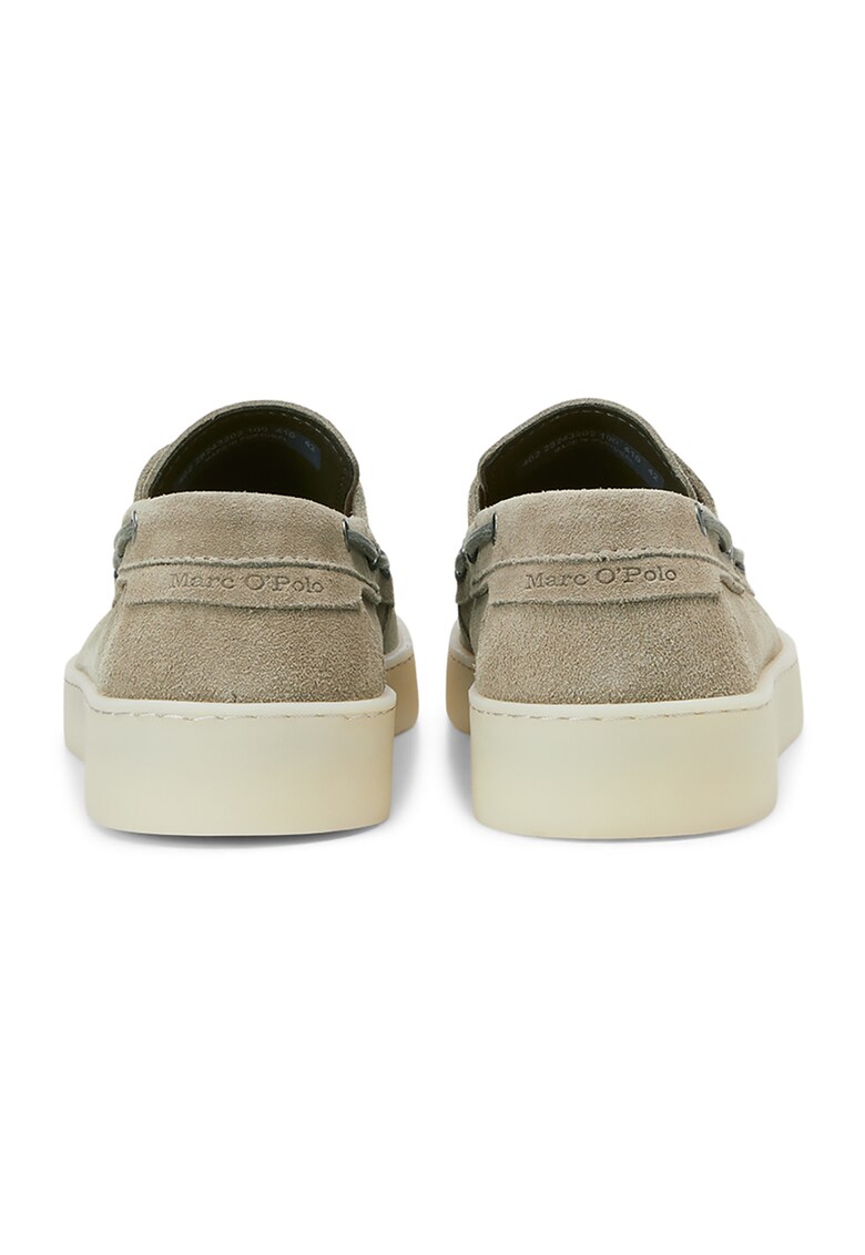 Pantofi boat de piele nabuc