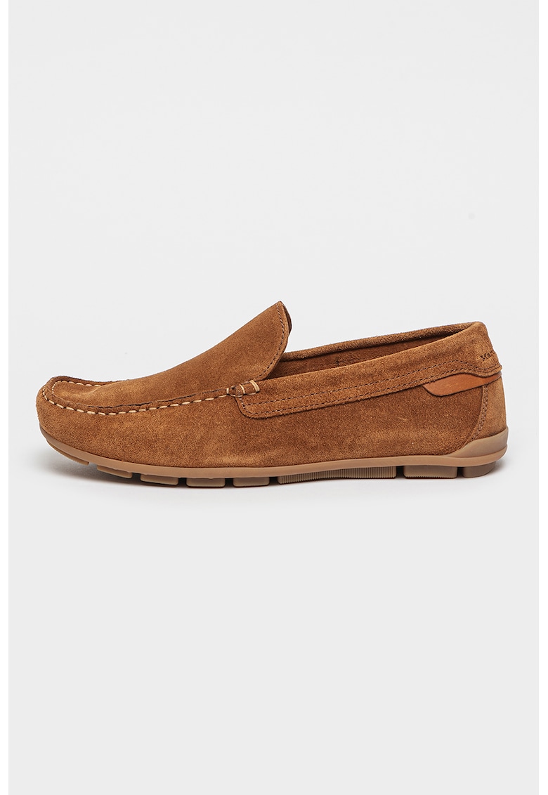 Pantofi loafer uni de piele intoarsa