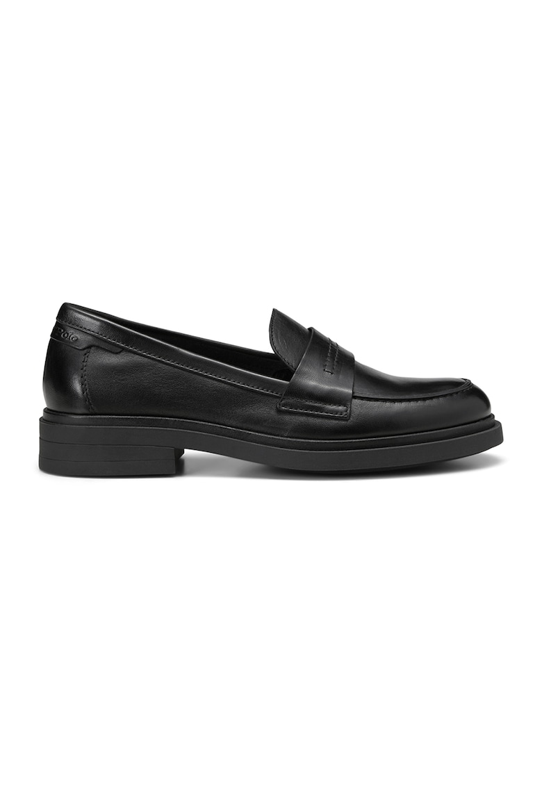 Pantofi loafer de piele cu varf rotund