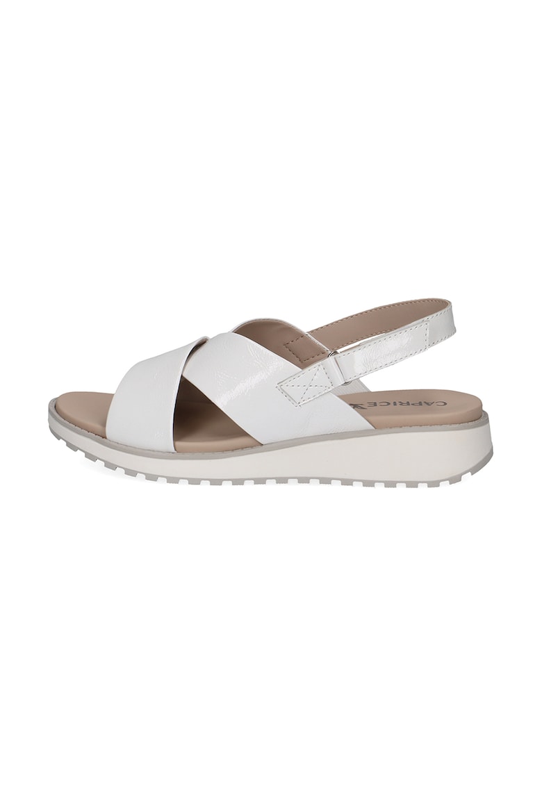 Sandale slingback de piele