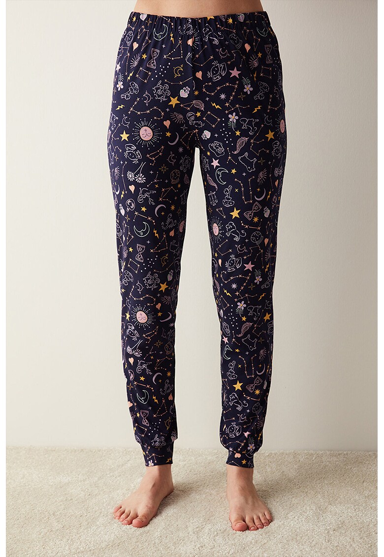 Pantaloni de pijama cu talie elastica