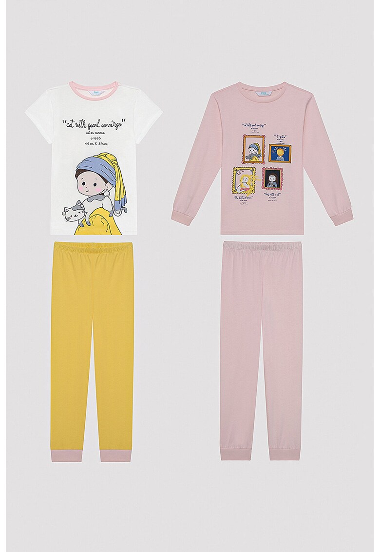 Set de pijamale din bumbac - 4 piese