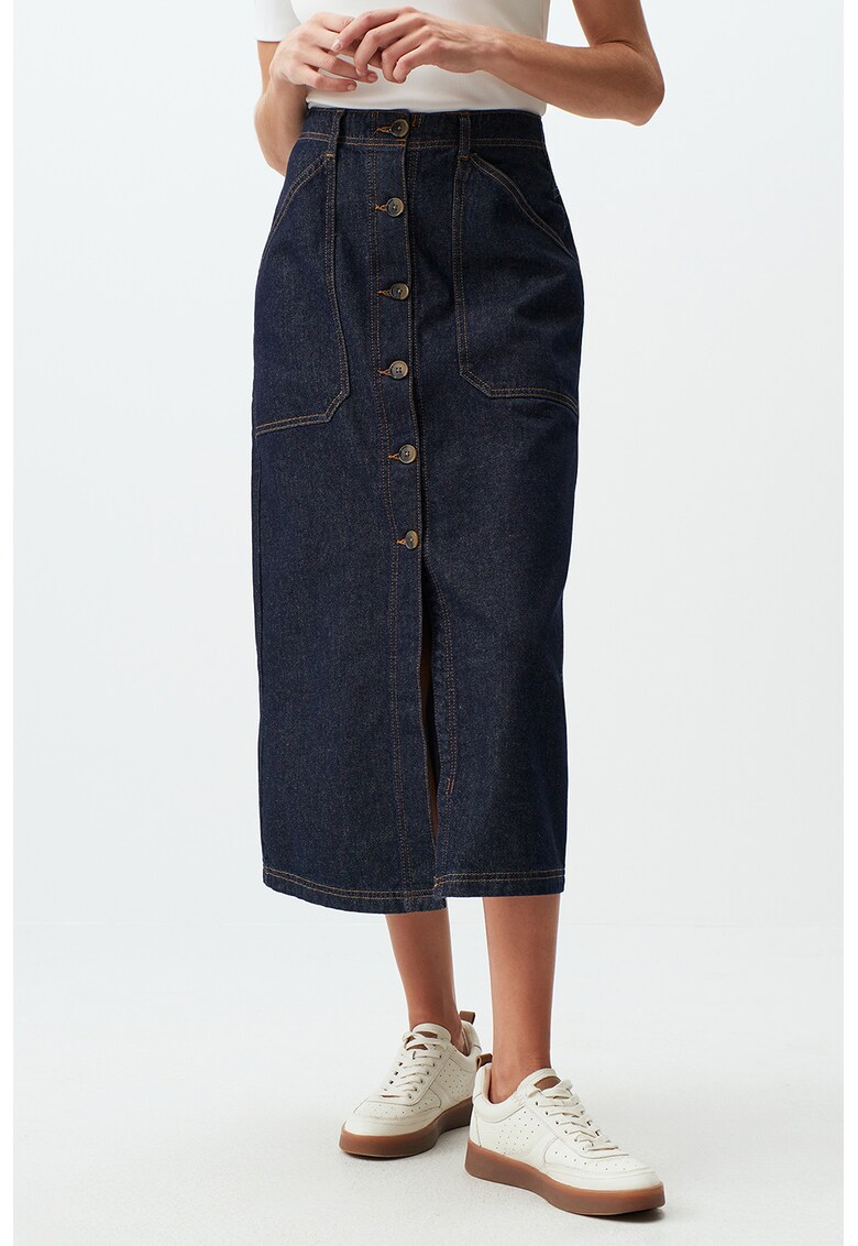 Fusta midi de denim