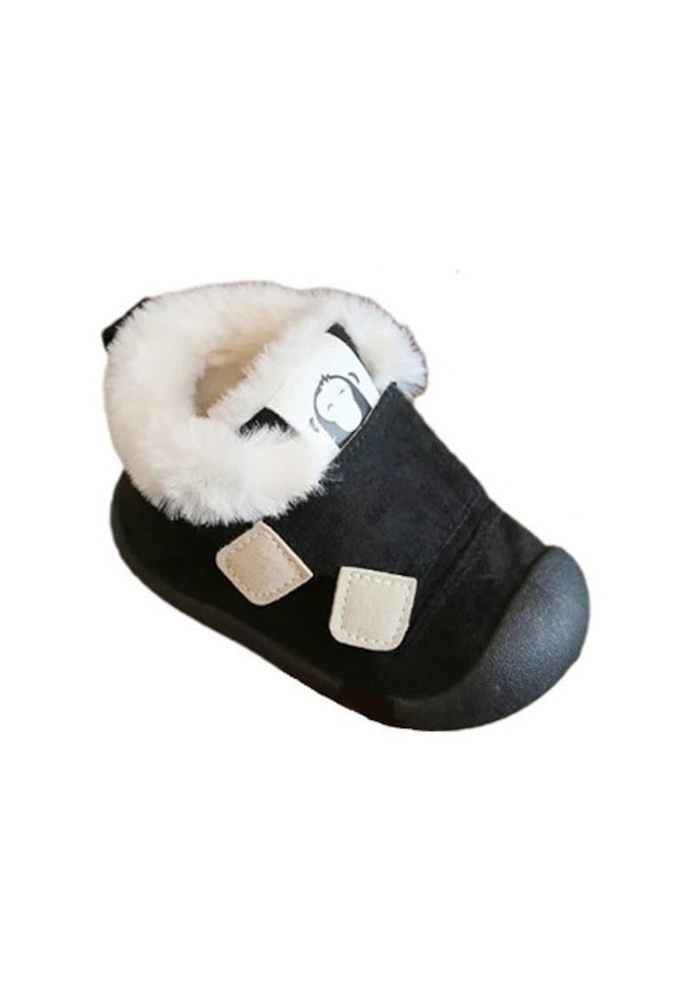 Pantofi Imblaniti - Model Snow - Piele intoarsa - Velcro