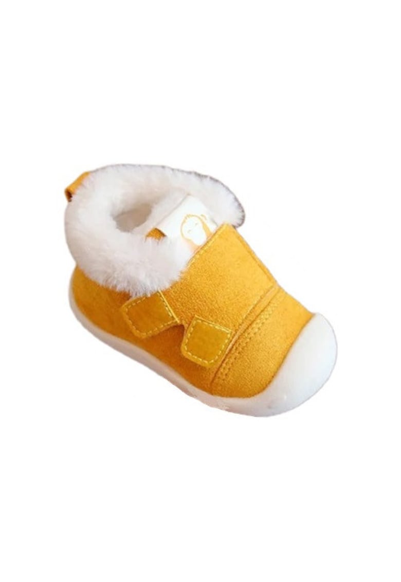 Pantofi Imblaniti - Model Snow - Piele intoarsa - Velcro