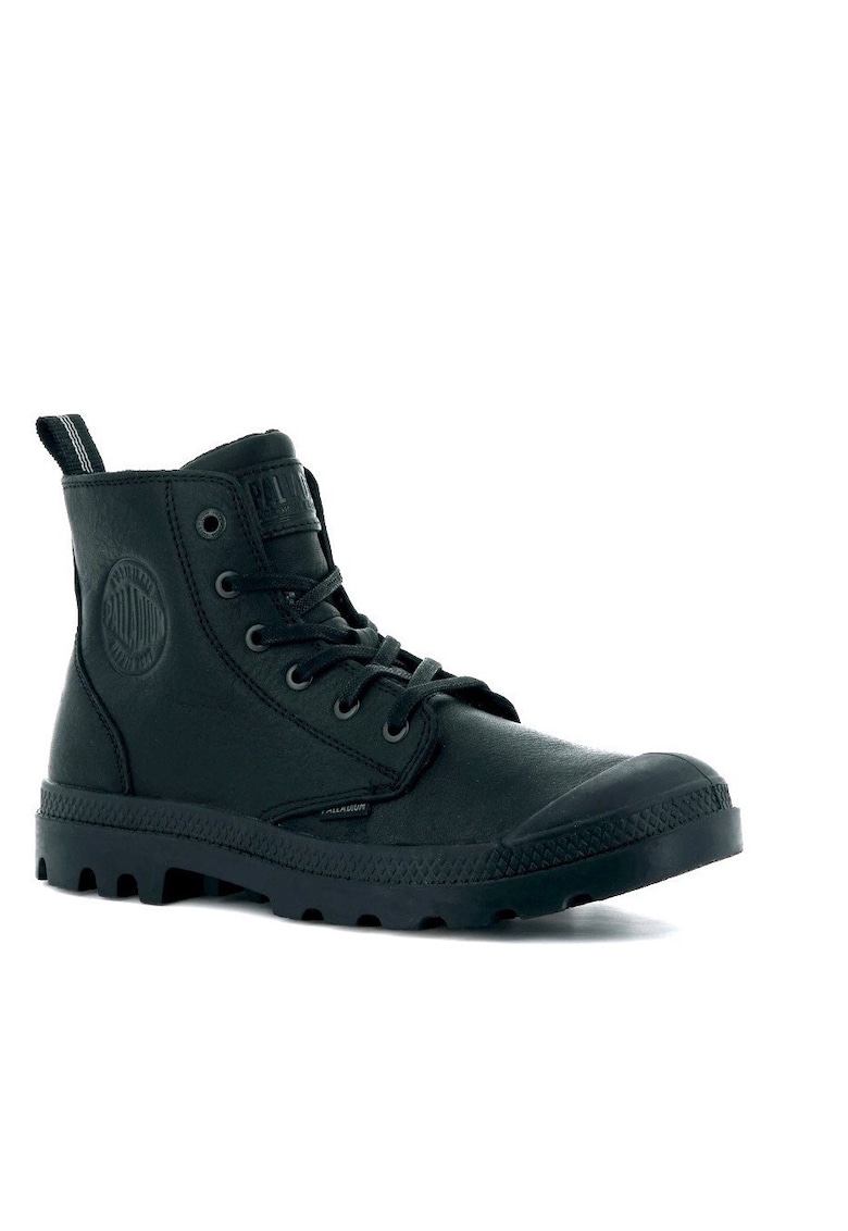 Palladium Bocanci de piele cu fermoar Pampa - Negru