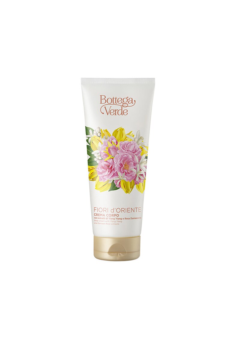 Crema de Corp Hidratanta cu Extract de Trandafir si Ylang Ylang - Fiori d'Oriente - 200 ML - Hidrateaza - Hraneste si Catifeleaza Pielea - Cu Aroma Florala Exotica - Imbogatita cu Beneficii Revigorante - Ideala pentru Relaxare si Ingrijirea Zilnica - 200