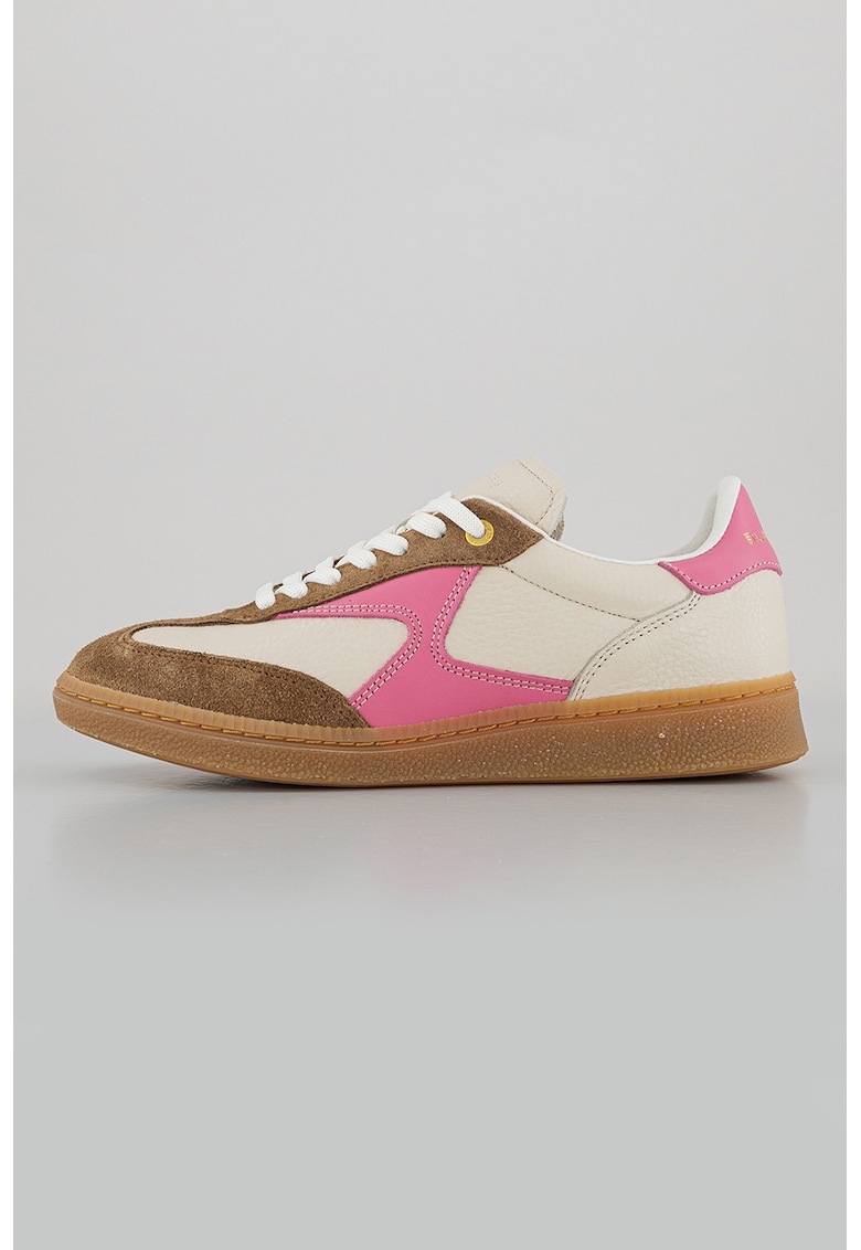 Pantofi sport de piele si piele intoarsa