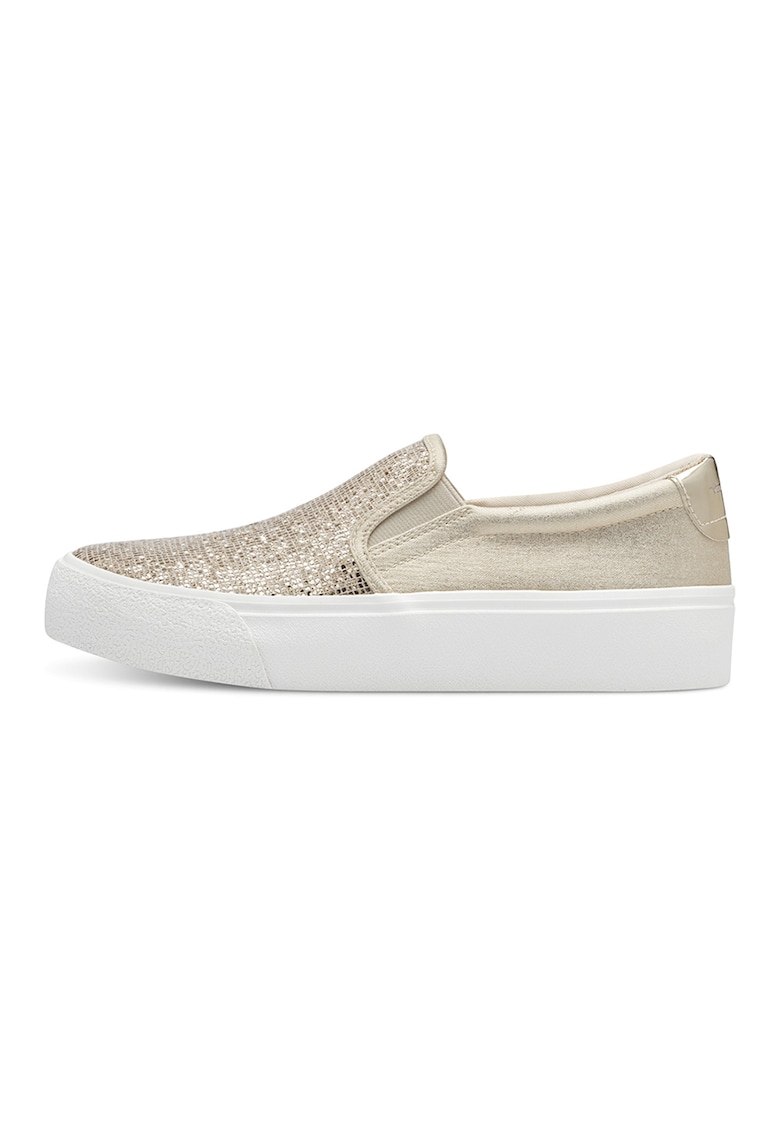 Pantofi sport slip-on cu aplicatii de paiete