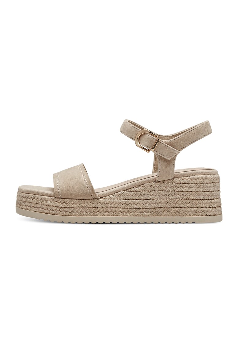 Sandale-espadrile de piele intoarsa