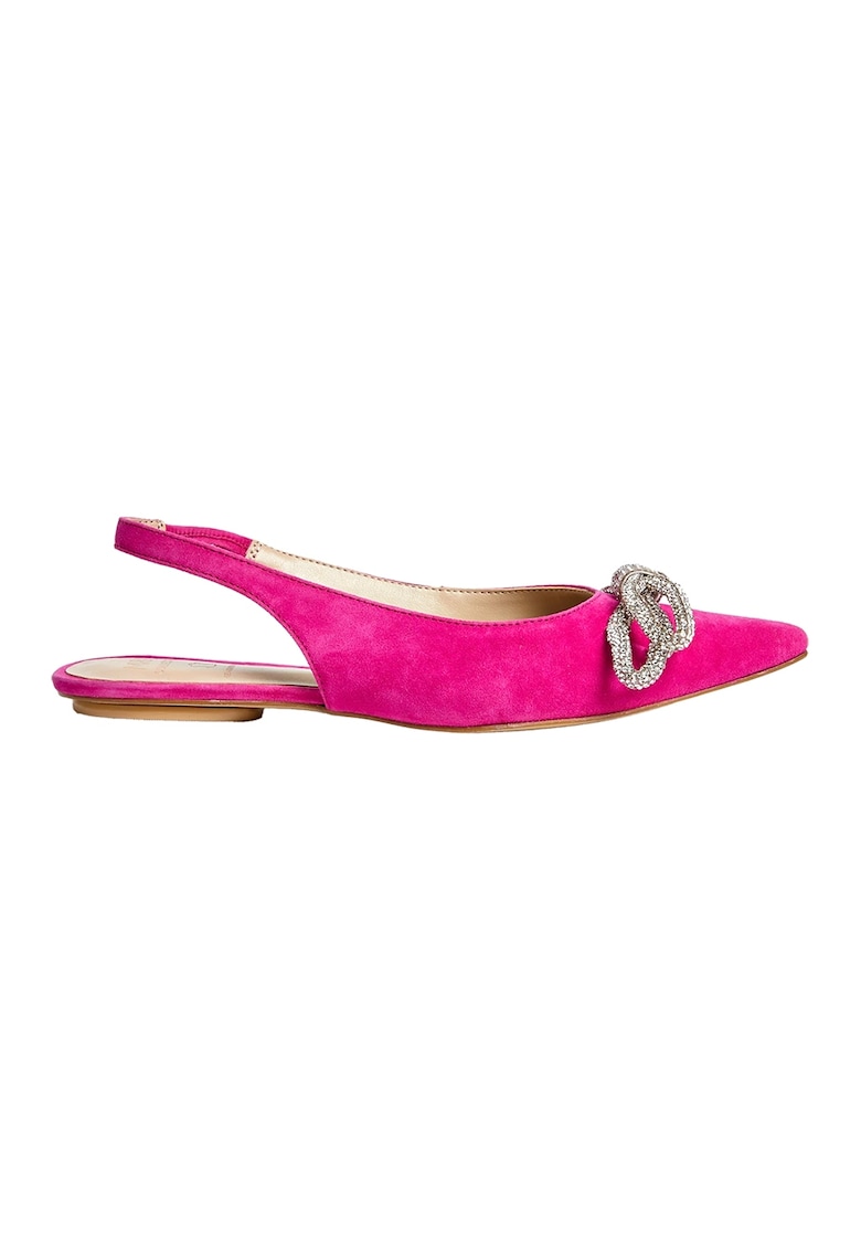 Balerini slingback de piele intoarsa