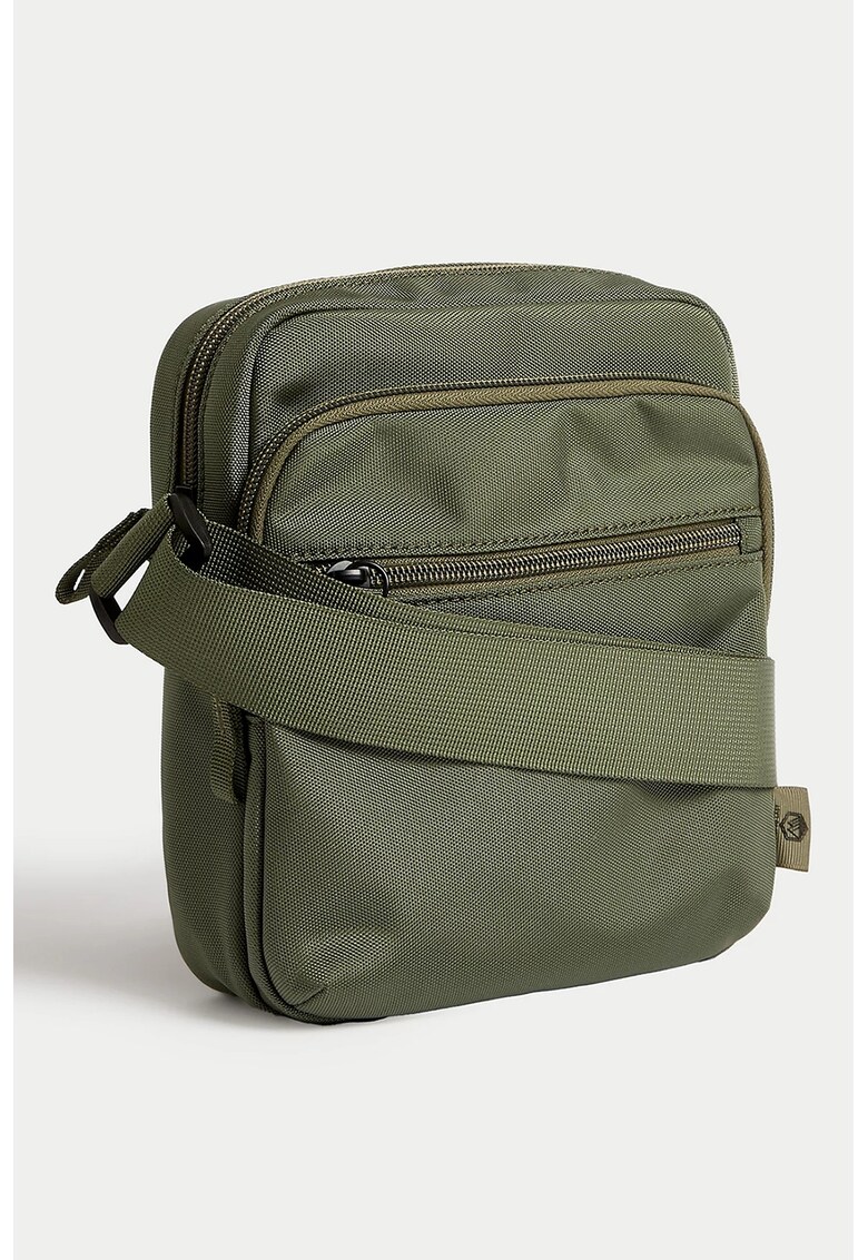 Geanta crossbody textila cu bareta ajustabila