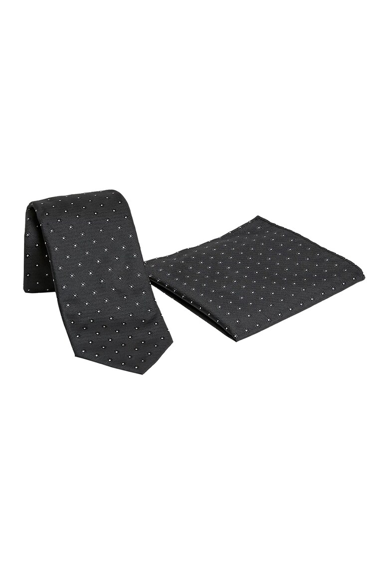 Set de cravata de satin si batista patrata