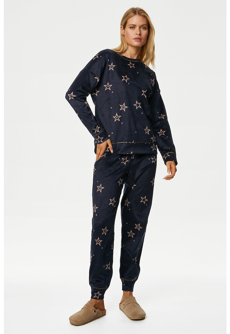 Pijama de fleece cu stele