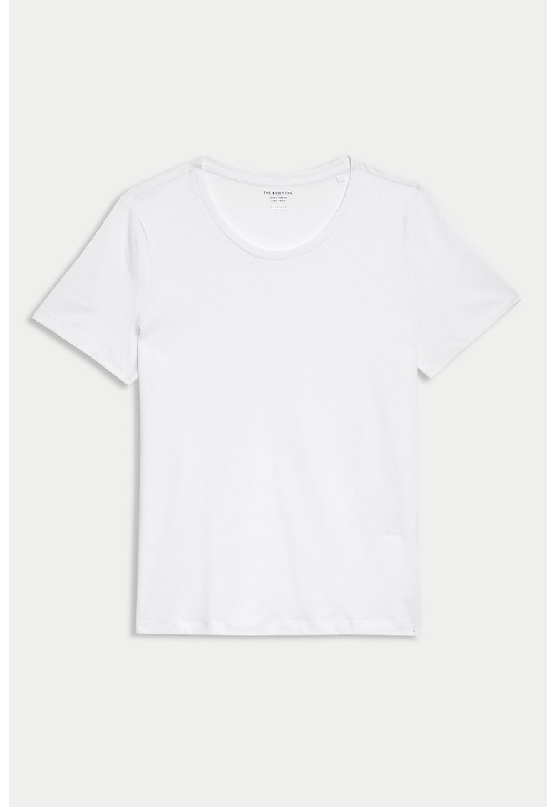 Marks Spencer Tricou uni cu decolteu rotund - Alb