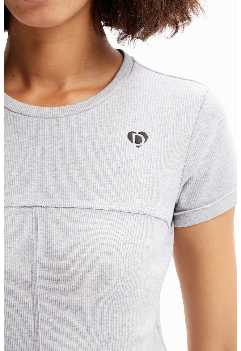 Tricou crop cu striatii