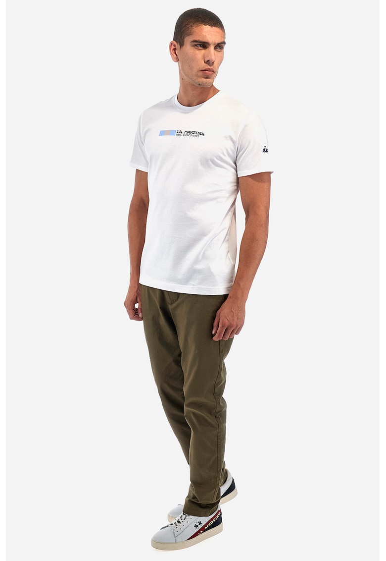 Tricou cu decolteu la baza gatului si logo