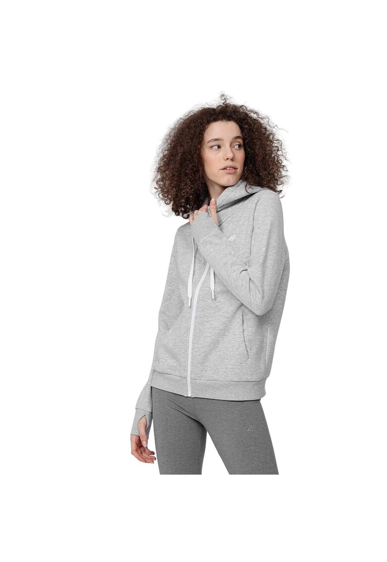 Hanorac dama - Bumbac/Lycra - Gri -