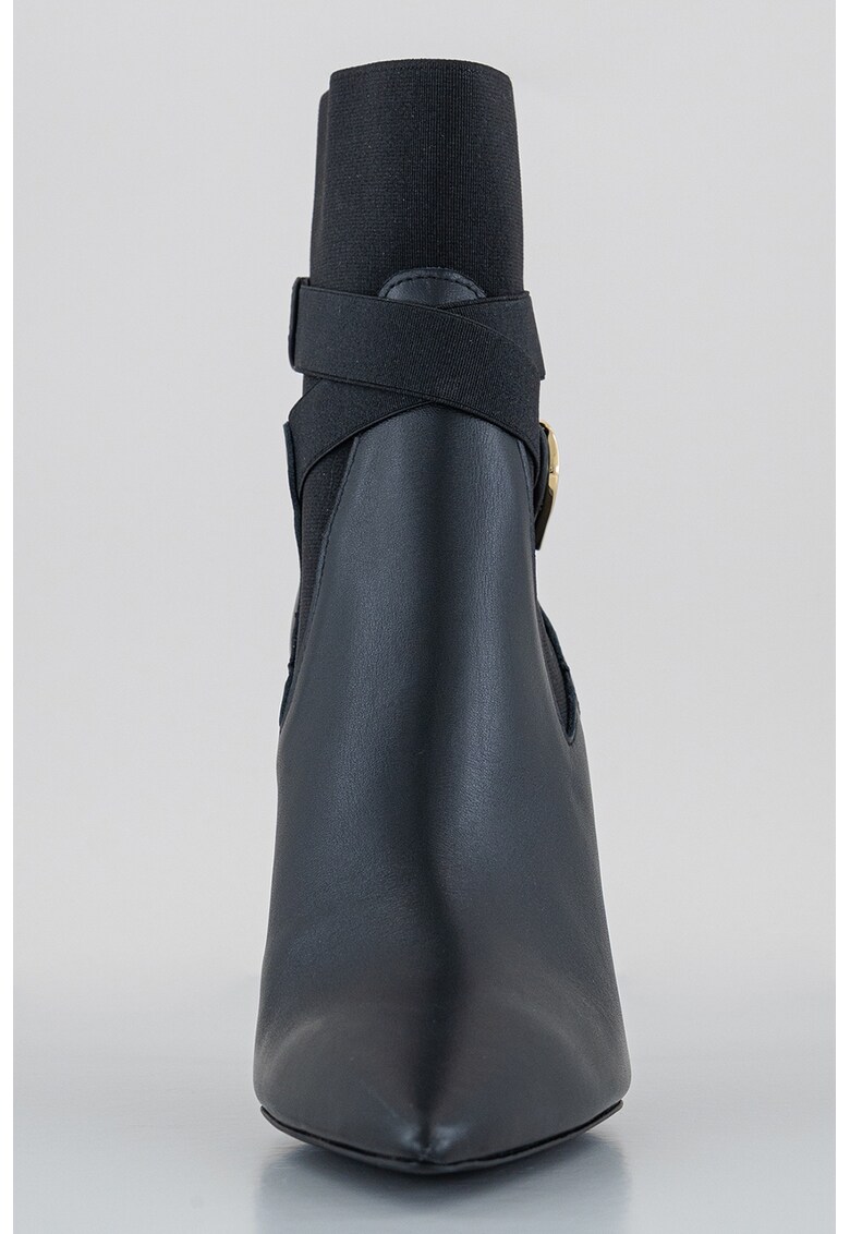 Botine din piele cu varf ascutit