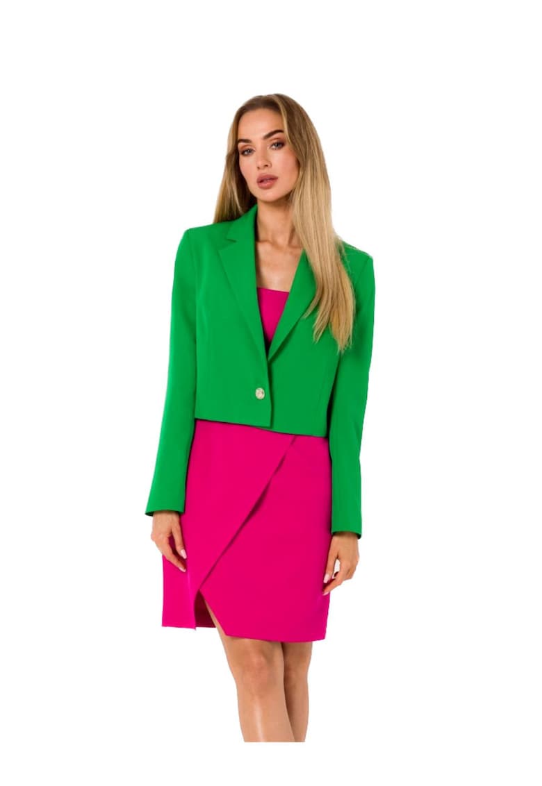 Sacou scurt - inchis cu nasture -