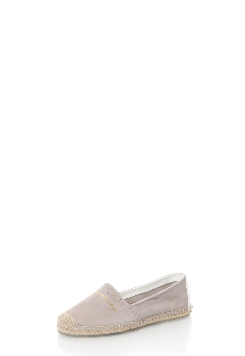 Espadrile grej din piele Gaia