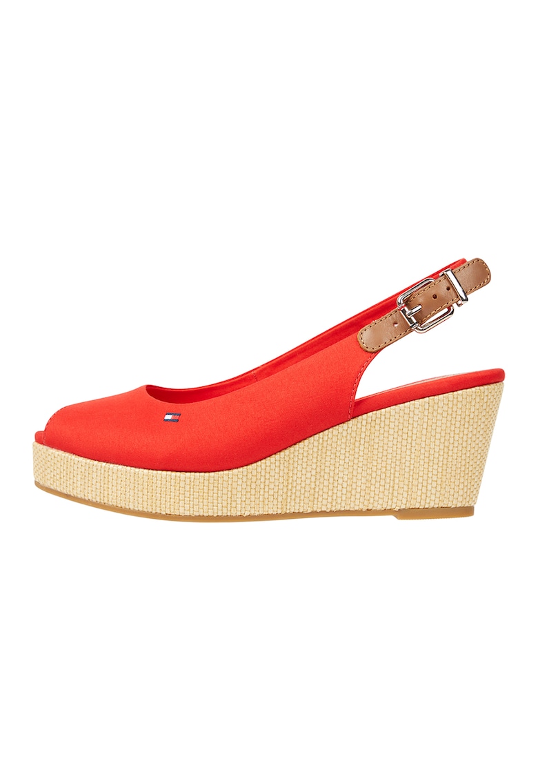 Espadrile wedge cu varf decupat Elba