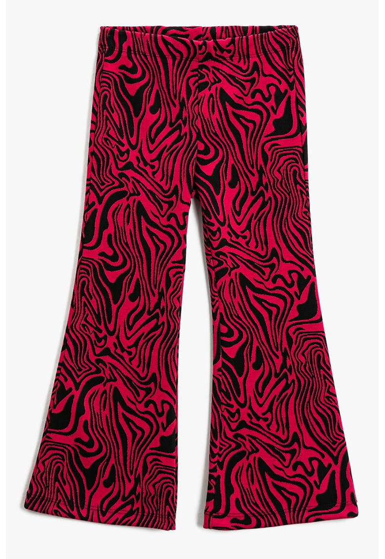 Pantaloni evazati cu imprimeu