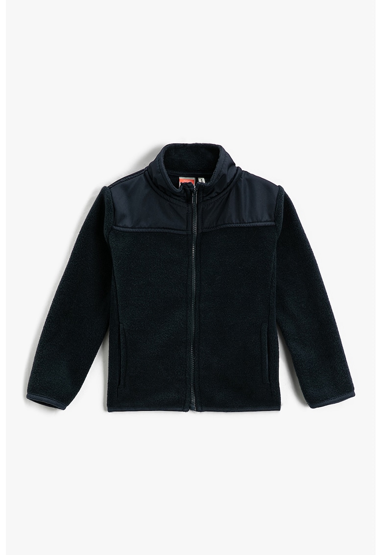 Bluza de trening cu fermoar si guler mediu