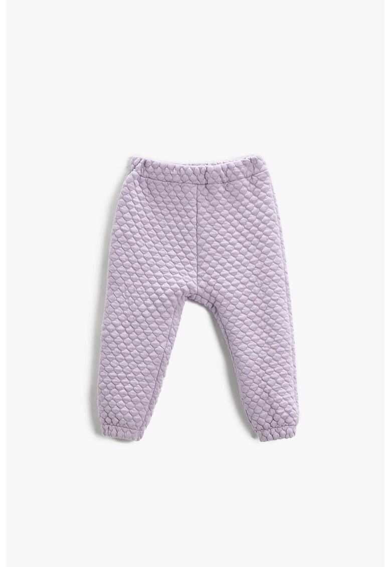 Pantaloni matlasati cu talie elastica