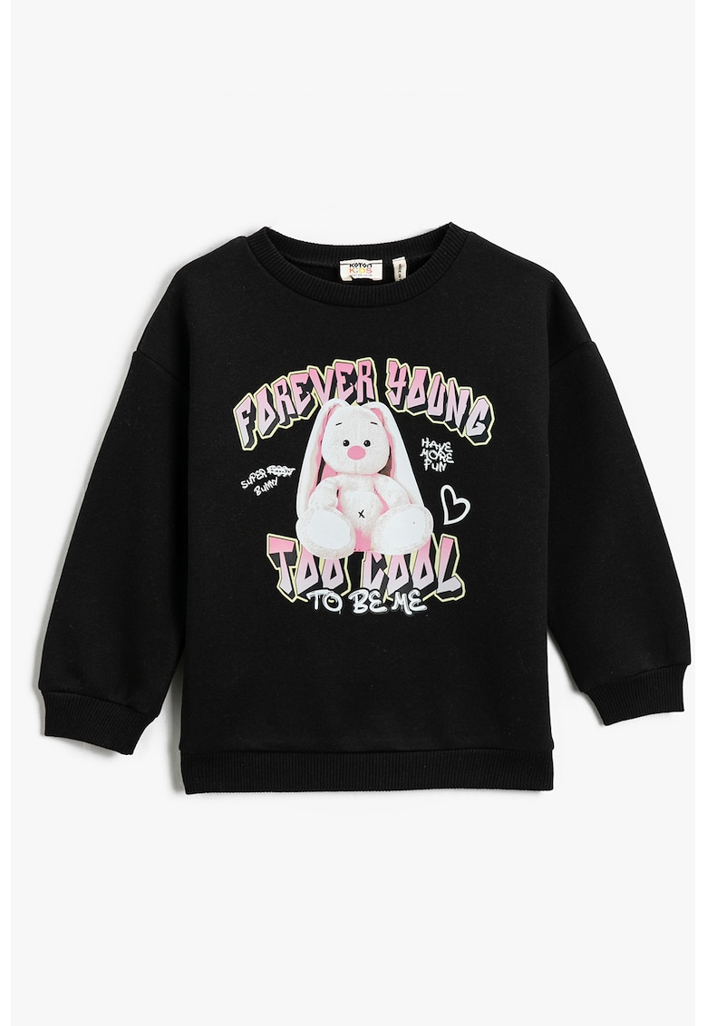 Bluza de trening cu imprimeu cu iepure