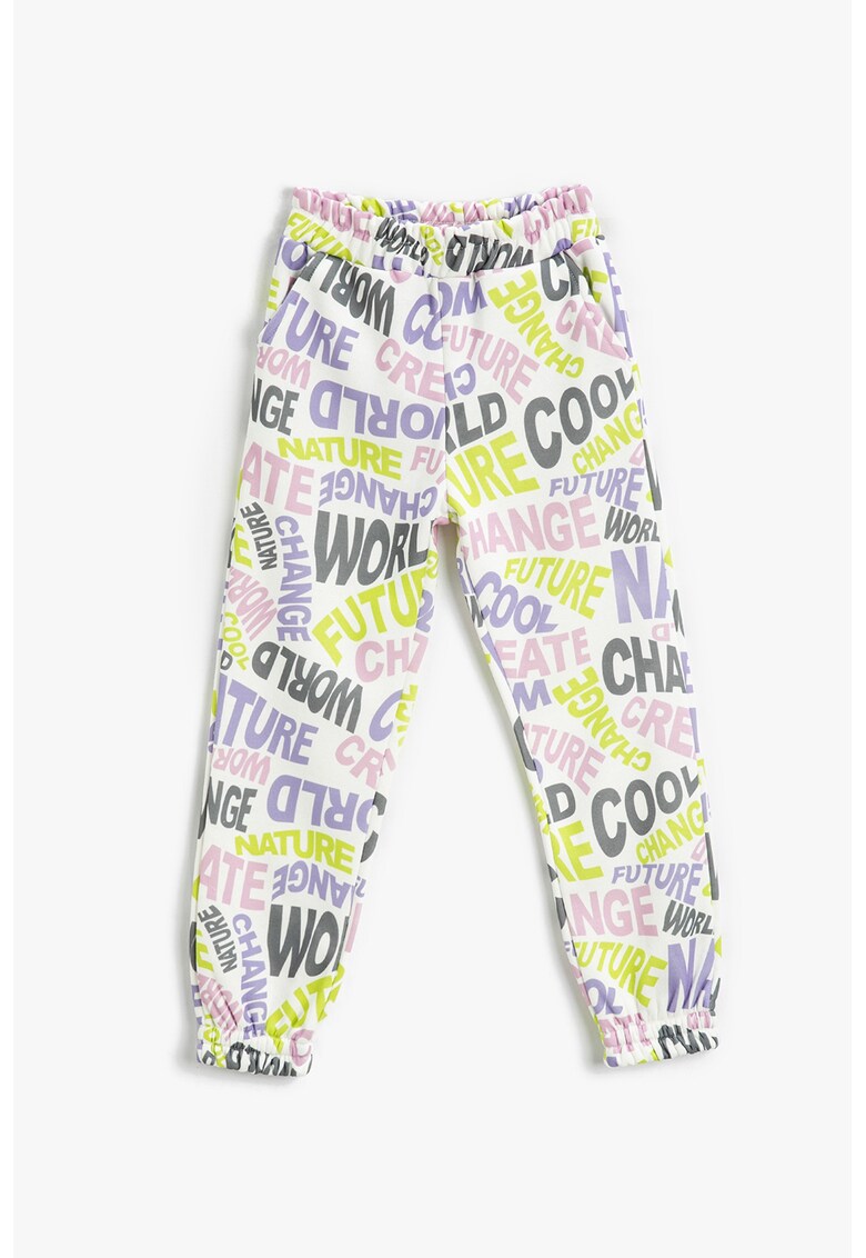 Pantaloni de trening cu text