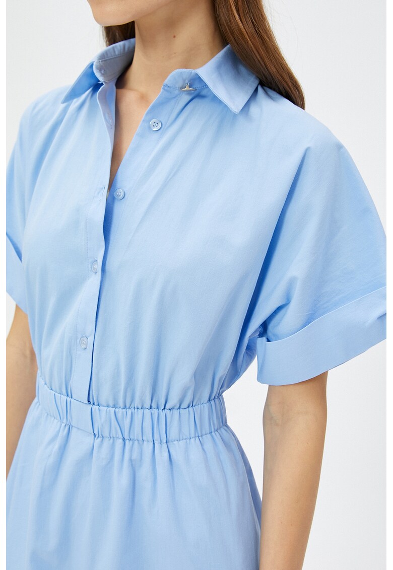 Rochie de bumbac cu terminatie peplum