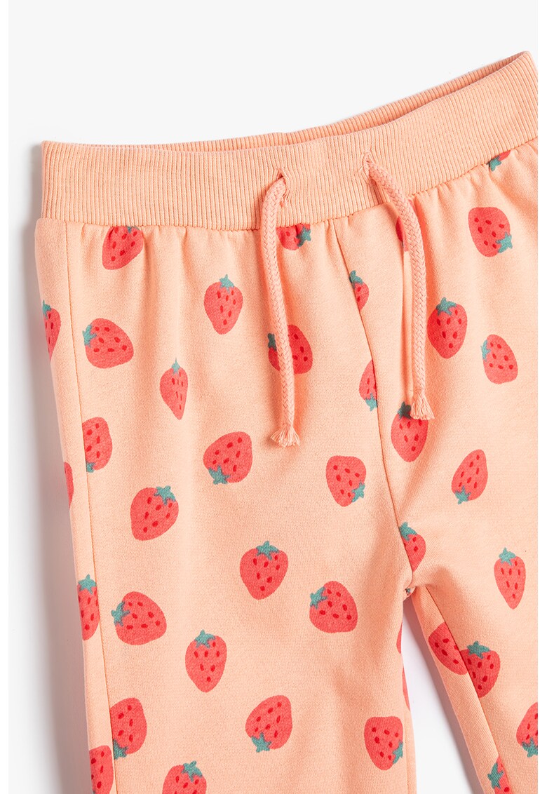 Pantaloni de trening cu imprimeu cu fructe