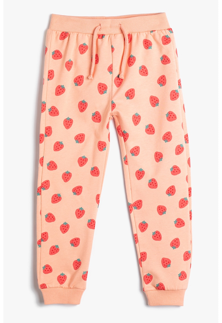 Pantaloni de trening cu imprimeu cu fructe