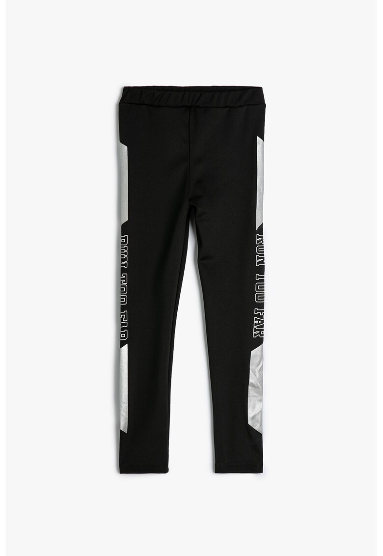 Pantaloni de trening cu detalii contrastante si talie elastica