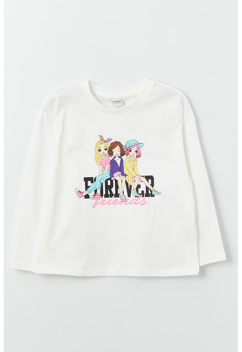 Bluza de bumbac cu imprimeu grafic